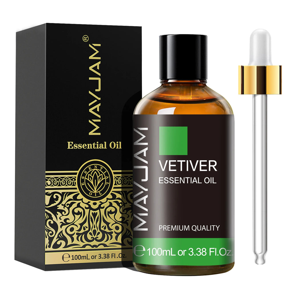 MAYJAM 100ML Essential Oils For Humidifier Diffuser Lavender Sandalwood Sweet Orange Tea tree Camphor Vetiver Aromatic Oil