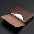 Portable PU Leather Business Card Holder Case with Magnetic Buckle Large Capacity Name Card Holder Bank Credit Card Box