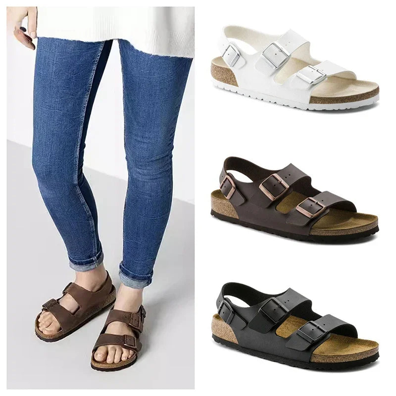 Man’s Fashion Casual Cork Sandal Breathable Comfort Summer Flip-Flops Couple Slippers Beach Muller Outdoor Anti Slip Shoes Youth