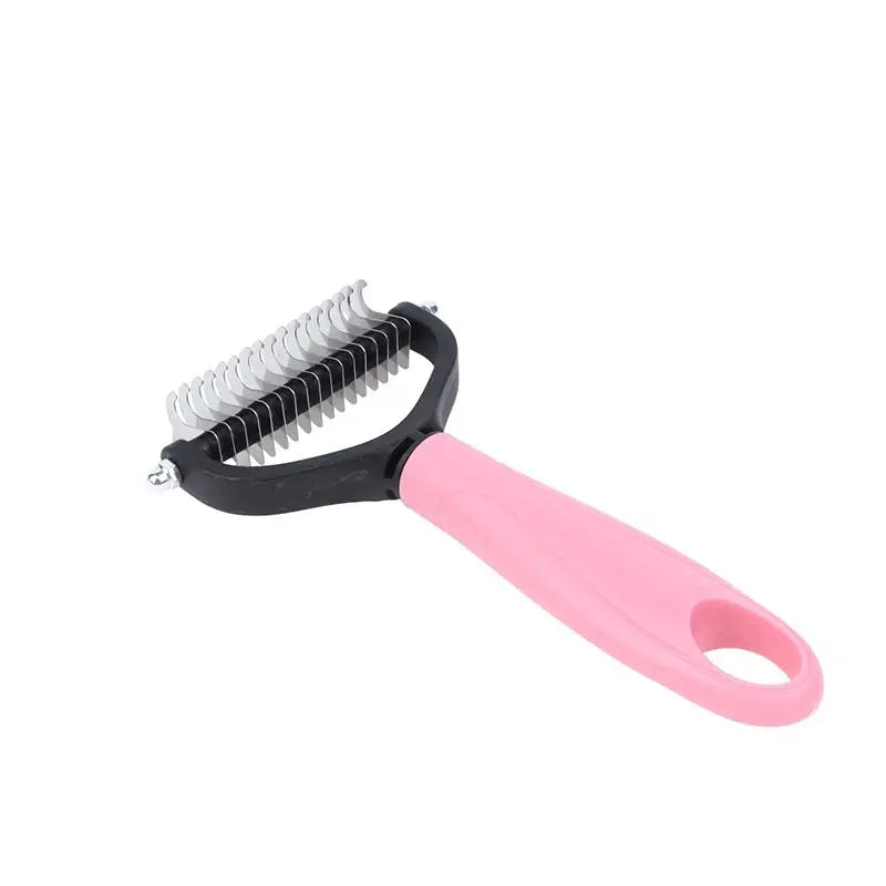 (New) 1Pcs Professional Pet Deshedding Brush 2 Sided Dematting Dog And Cat Hair Remover Grooming Shedding Supplie