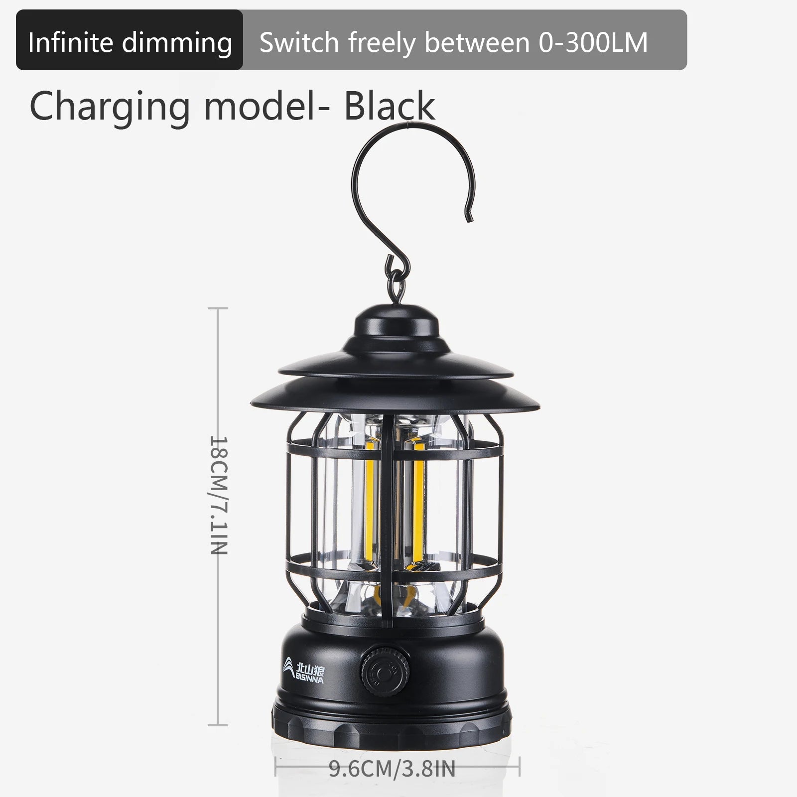 BISINNA Camping Lights Long Endurance Outdoor Tent Lights Rechargeable/Battery Waterproof Camping Lights Retro Atmosphere Lights