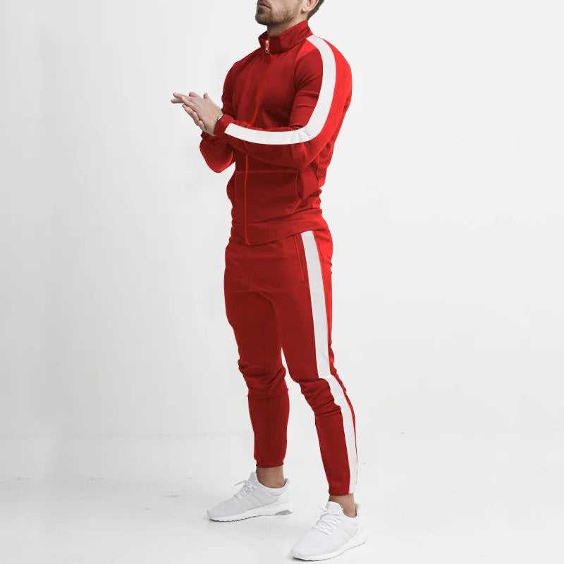 Europe America Autumn and Winter New Casual Men's Sports Suit Casual Suit Hooded Sports Men's