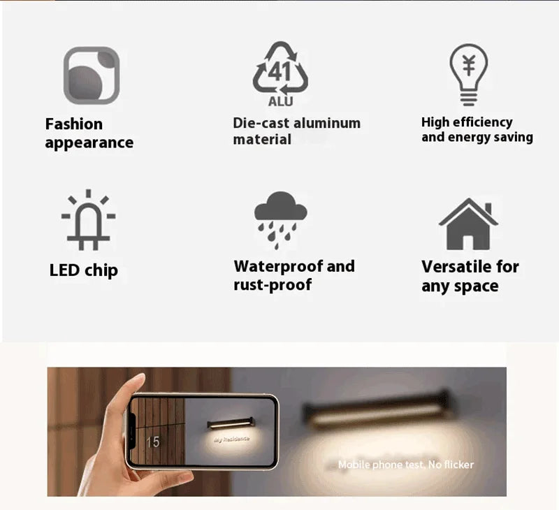 Outdoor Wall Lamps IP65 Waterproof LED Adjustable Angle Aluminum Wall Lights Garden Patio Doorway Home Minimalist Decor Lighting