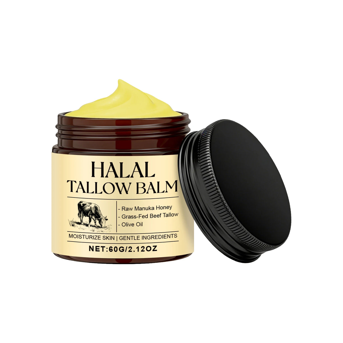 Whipped Beef Tallow Honey Balm Lock Moisture Nourish Repair Facial Skin Enhance Elasticity Soften Rough Skins Face Moisturizer