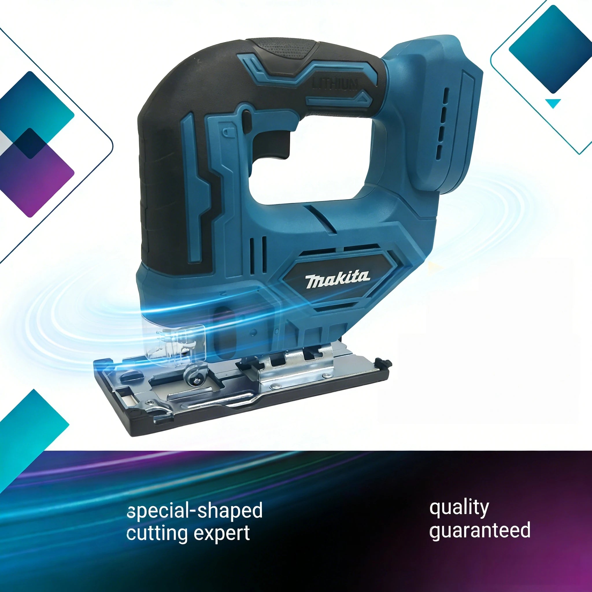 Makita DJV182Z Cordless Jigsaw: Effortlessly Handles Precise Wood and Metal Cutting,  Ergonomic Design Makes Cutting Easier