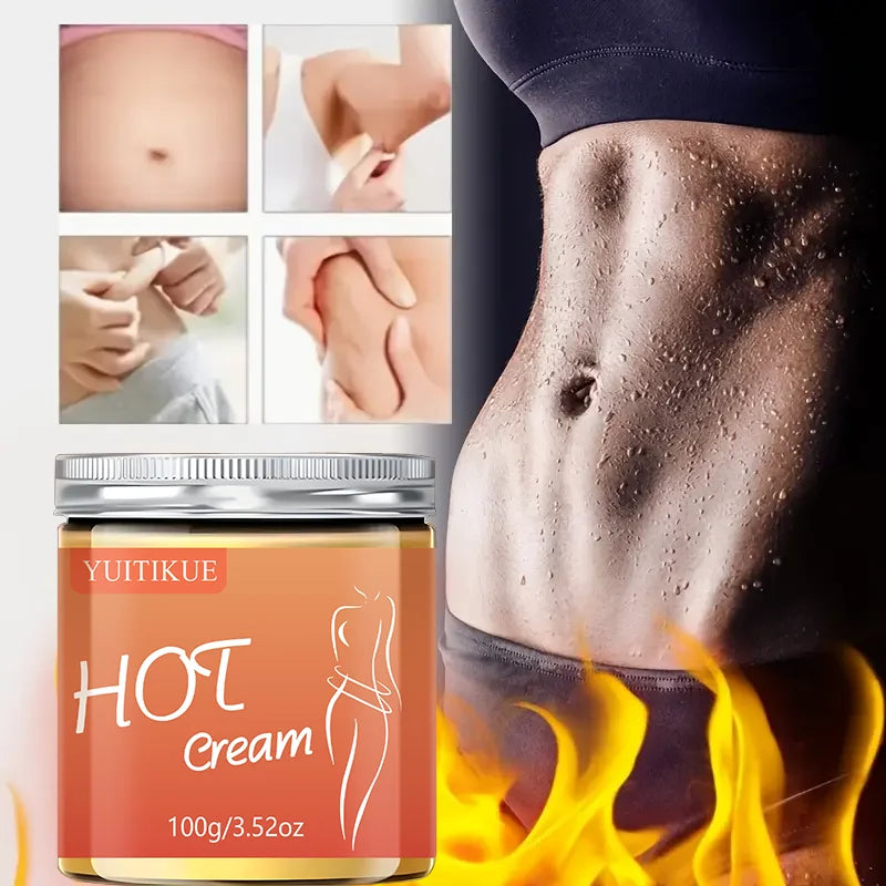 YUITIKUE 100g Hot Heating Firming Body Cream Deep Massage Lotion Boost Skin Elasticity Shape Waist Leg Butt Body Care