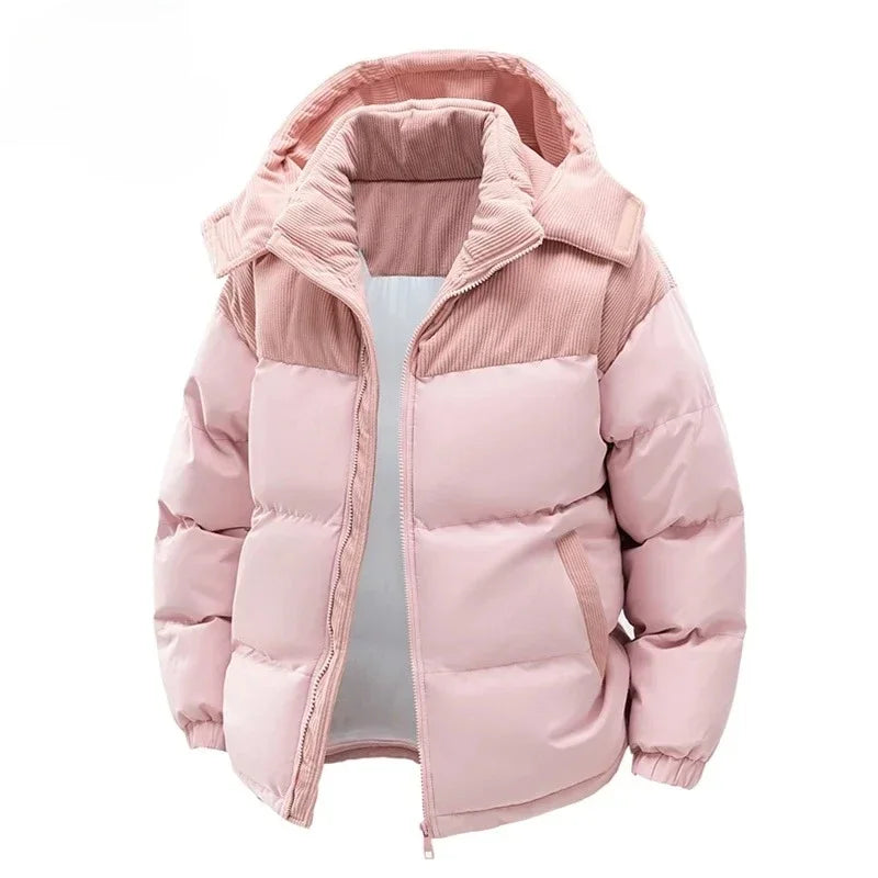 Winter Men Waterproof Windproof Casual Jacket Mens Puffer Hooded Fashion Jacket Man Outdoor Loose Thick Jacket Windbreaker Parka