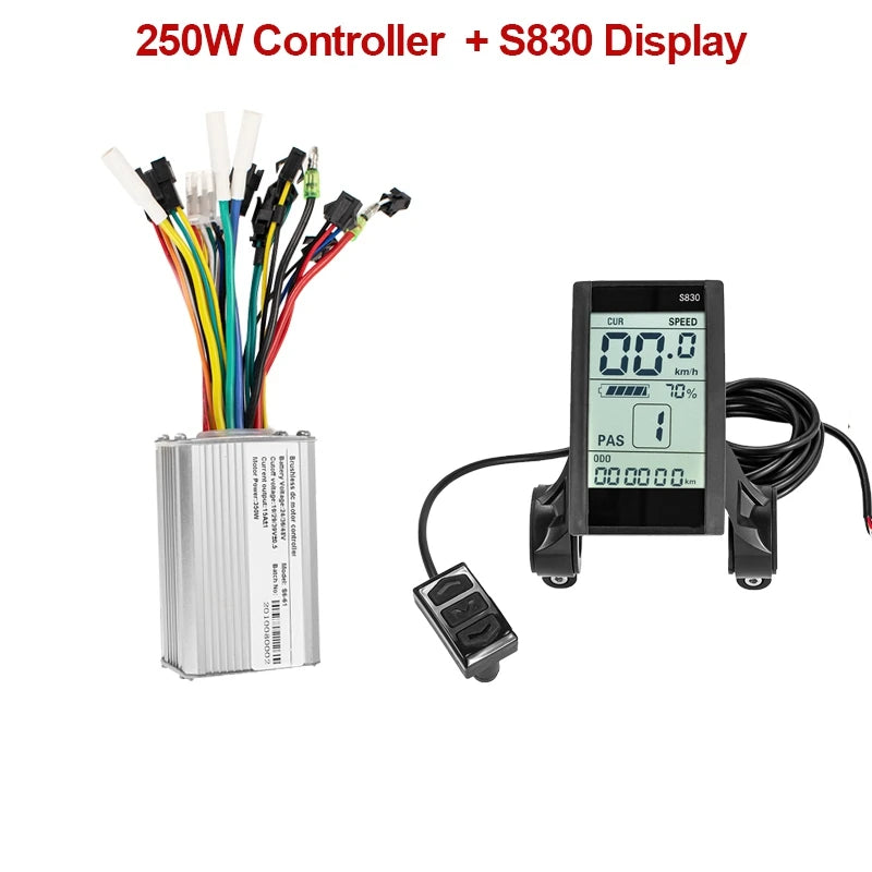 Electric Bike Brushless Controller 25A 35A with LCD Display Electric Bicycle Scooter E-bike Accessories Parts 36V 48V 750W 500W