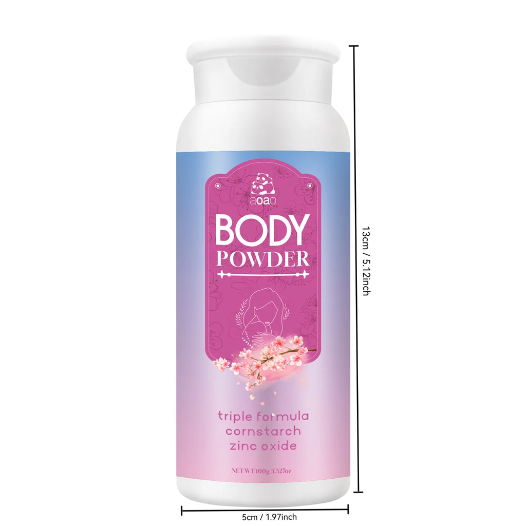 aoao Sakura Cherry Blossom Body Powder-Natural Corn Starch & Zinc Oxide with Aloe Vera & Chamomile, Fresh Floral Scent