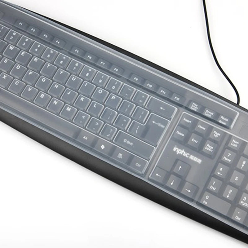 NEW SALE Universal Dustproof Silicone Desktop Computer Keyboard Cover Skin Protector Film Cover Keyboard Film