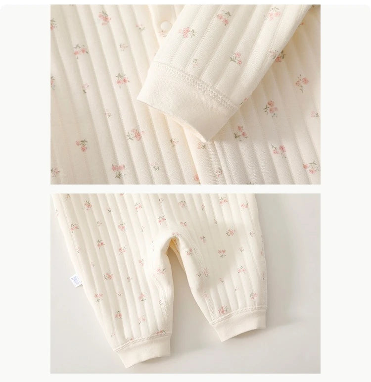 AYNIGIELL Autumn and Winter Newborn Jumpsuit, High-quality Pure Cotton Baby Girl Clothing 0-18 Month Baby Boy Outdoor Wear