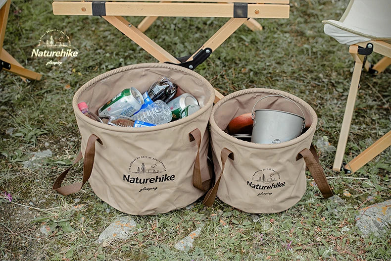 Naturehike Outdoor Camping Portable Waterproof Foldable Round Bucket Travel Wash Basin Camping Gear Multitool