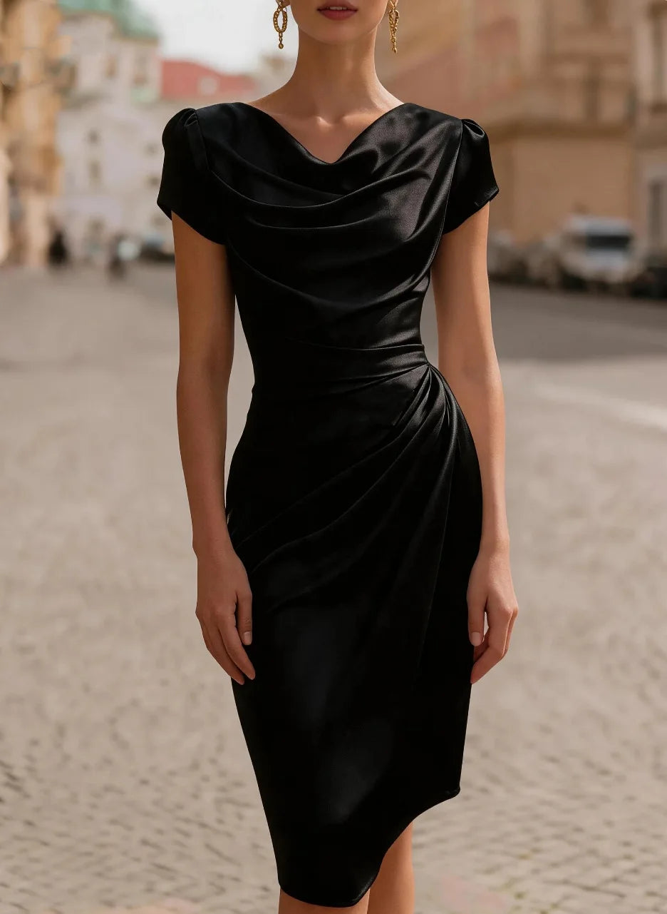 Spring Summer Dress Women's Elegant White One-Shoulder Commuter Dresses 2026 Trends Midi Skirt Business Party Dress Robe