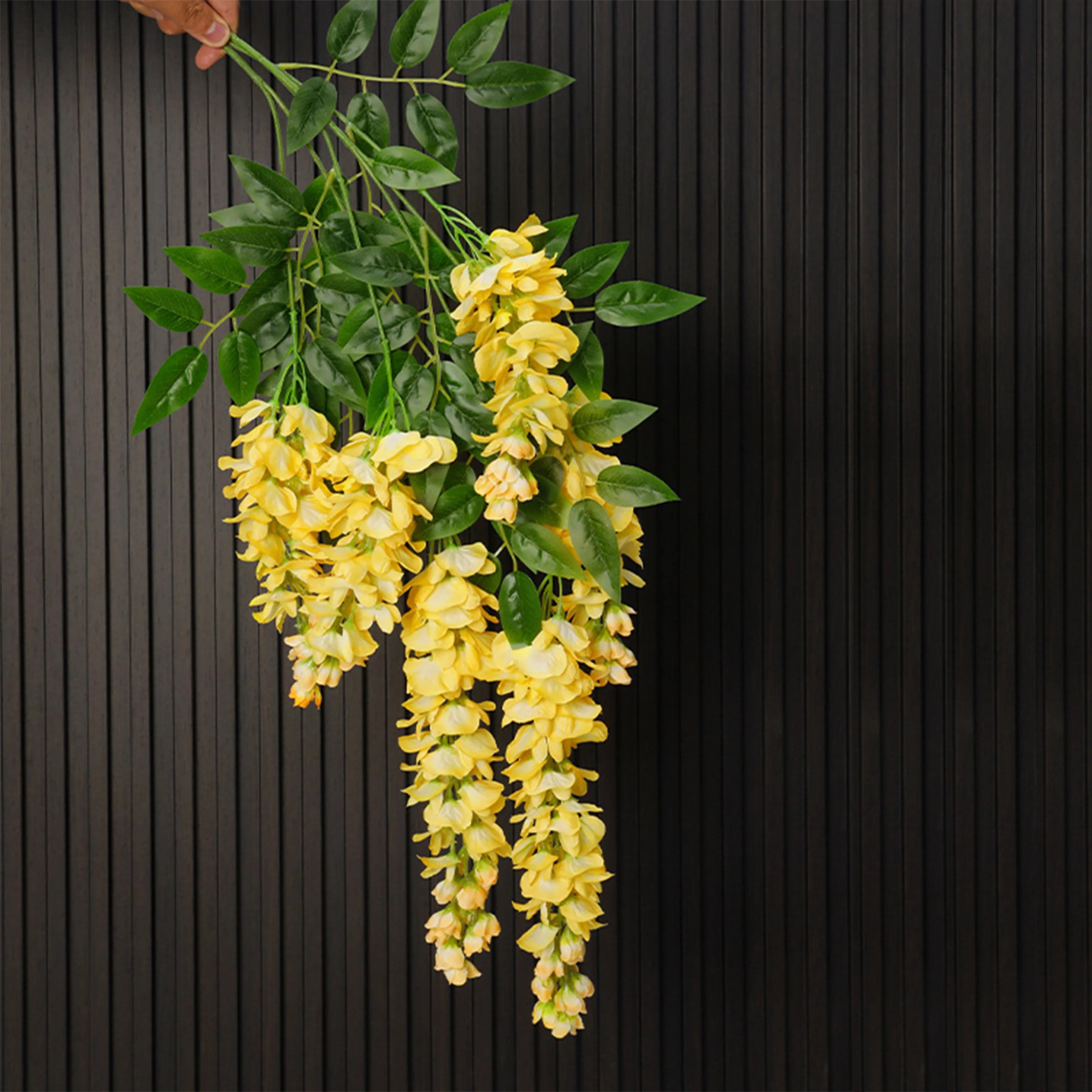 37.8'' Silk Wisteria Artificial Flowers, Fake Wisteria Floral Hanging Plant Garland, for Home Decor, Party, Floor Vase, Balcony