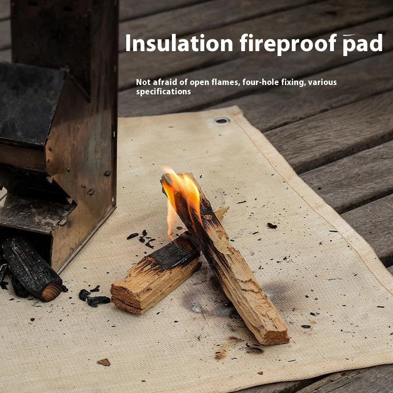 Outdoor Camping Fireproof Cloth Picnic Barbecue Insulation Mat Flame Retardant High Temperature Fire Blanket Fiberglass Mat
