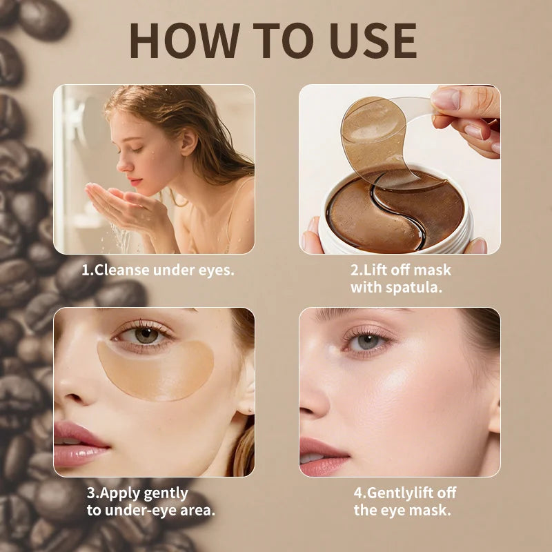 Caffeine Brightening Under-Eye Mask For Dark Circle And Puffiness-Wake Up Eyes,Firm & Lift Eye Contour Tighten for a Refreshed L