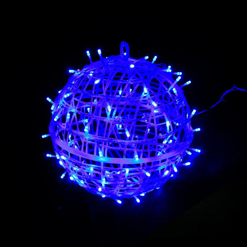Christmas Festoon Rattan Ball LED Light Ramadan Outdoor Hanging Lamp Fairy String Light for Holiday Wedding Party Decoration