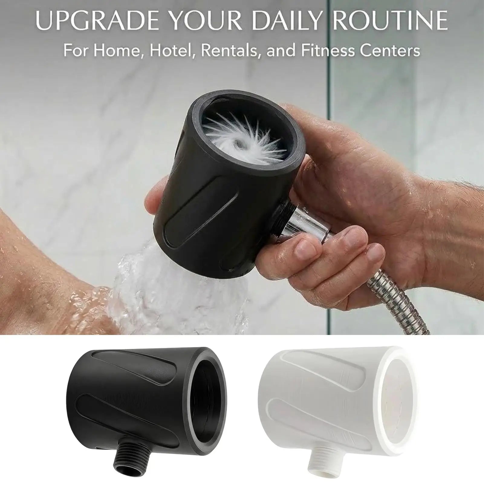 Men's Bathroom Shower Head Easy Installation Anti-Rust Wide-Coverage Handheld Shower Head Massager for Apartment Hotel Adults