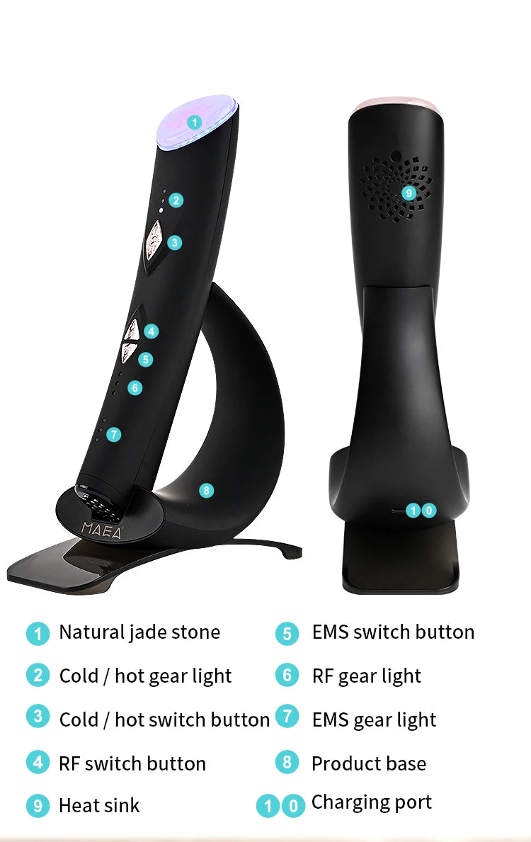 Lesen beauty Multifunction Skin care Device Pro Hot Compress Skin Care LED Light Therapy EMS Face Lifting Beauty Massager beauty
