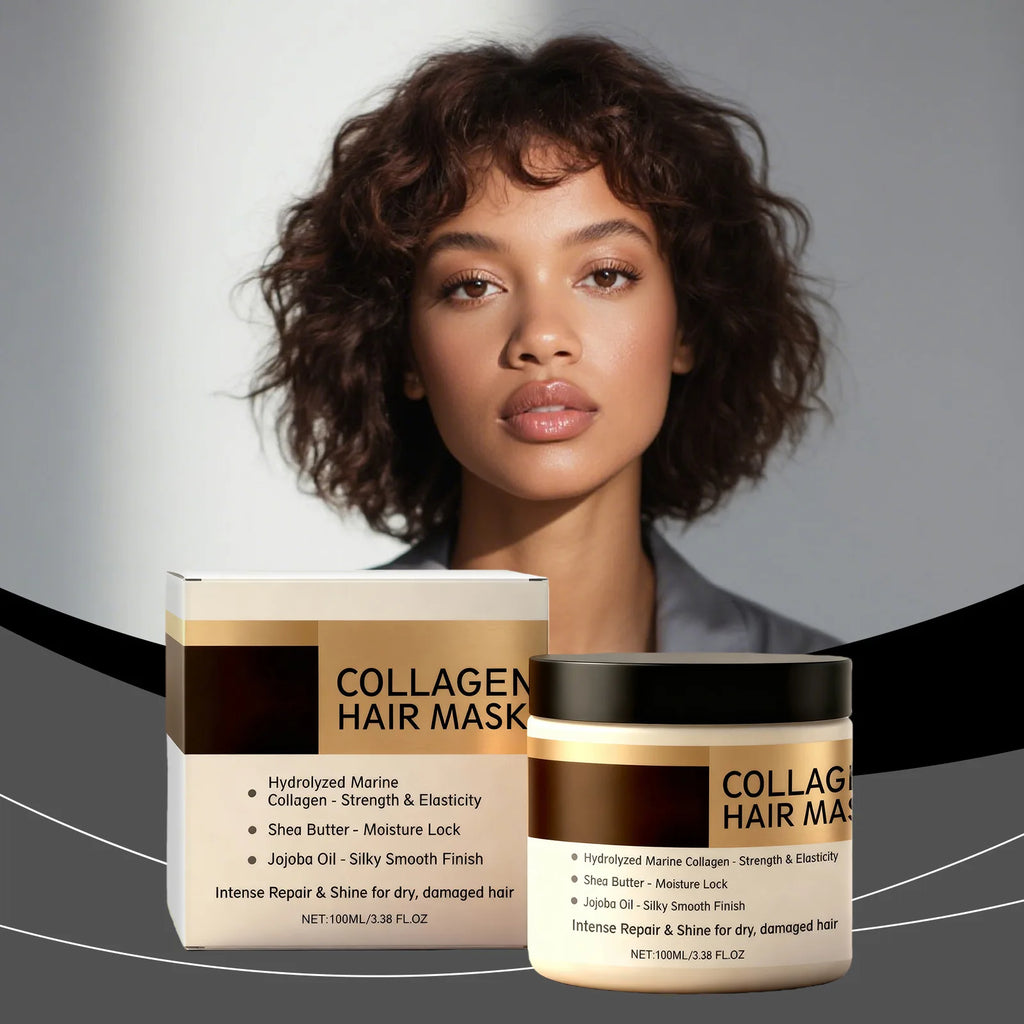 Collagen Hair Mask Gentle Moisturizing Oil Control Enhances Softness Strengthen Hair Roots Repair Damaged Revitalize Hair Care