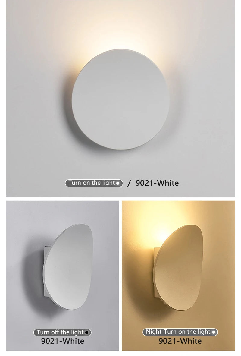 LED Wall Lamp Indoor and Outdoor IP65 Waterproof White/black Modern Minimalist Aluminum Home Light Porch Garden Light AC85-265V