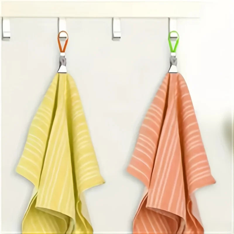 Towel Hanging Clip, Colorful Metal Clip Hook Loop, Hand Towel Hanger, Clothes Hanger, Hanger Stand,Kitchen Bathroom Storage Rack