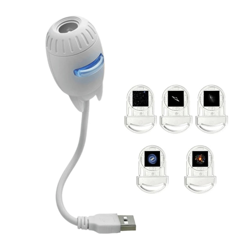 96BA USB Car Light Projector for Nights Family Trip 360 Degree Lamp