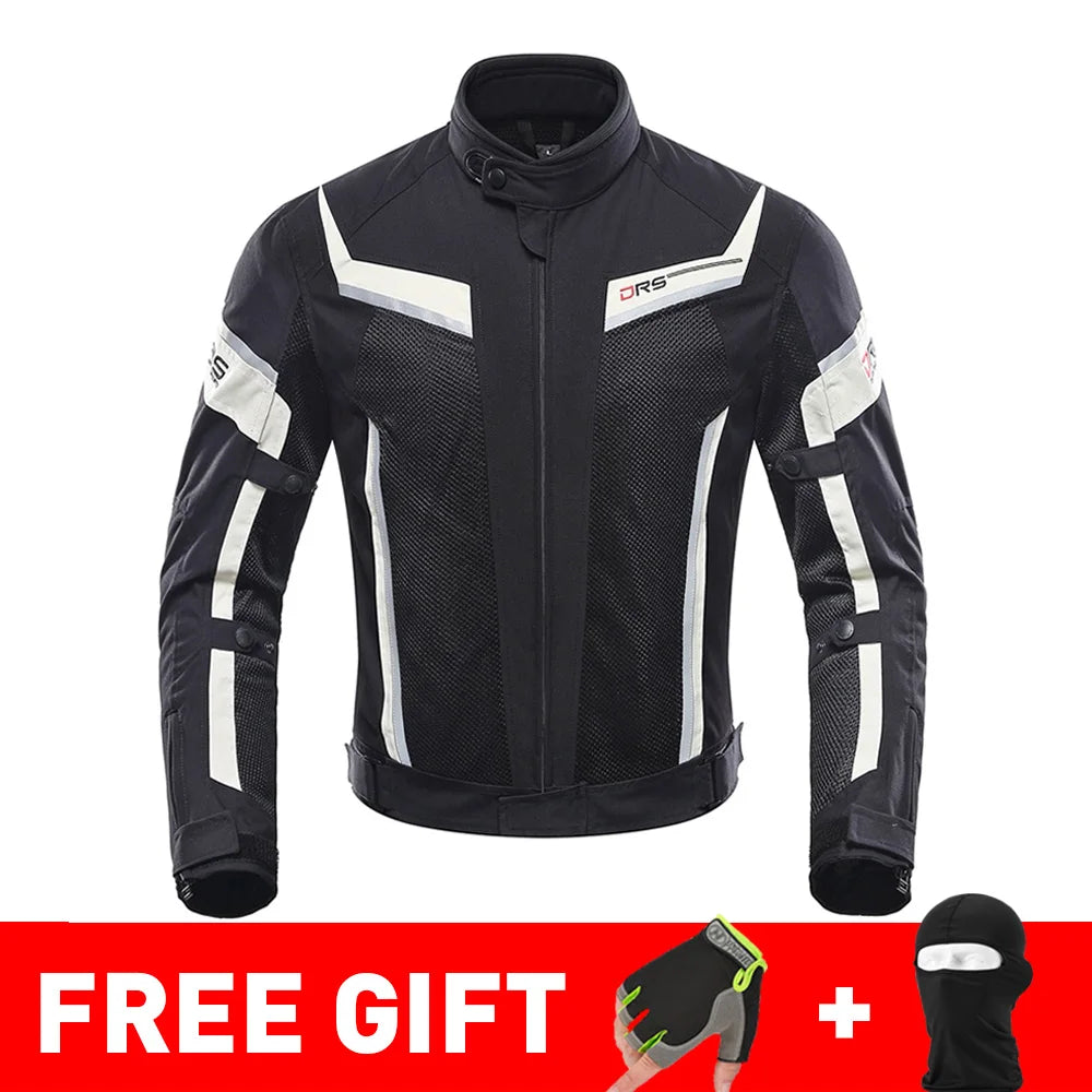 DUHAN Summer Motorcycle Jacket Man Riding Jacket + Motorcycle Pants Suit Breathable Mesh Jacket Moto Pants Suit 9 Style