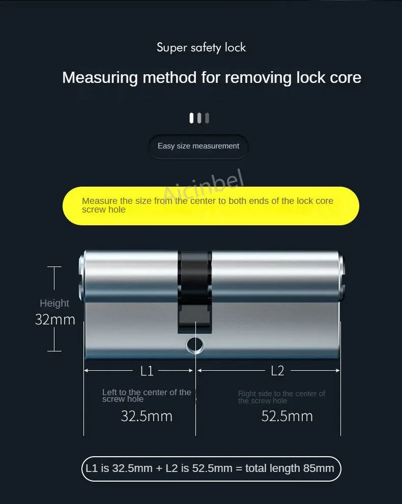 High quality European standard lock cylinder,Anti-theft Door Lock Core Super C-class Door Lock Universal Household,8-Master Keys
