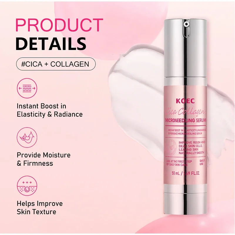 Soothing Microneedle Serum, Centella Asiatica & Propolis For Skin Barrier, Pore Care Exfoliating Korean Glass Skin Essence 50g