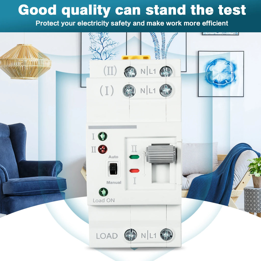 DEWIN G2R Din Rail 2P 63A ATS Dual Power Automatic Transfer Switch Electrical Selector Switches 220V Electrical Selector Switch