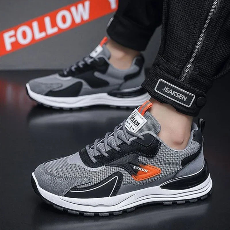 Men Sneakers Brand Breathable Running Shoes Anti-Slip Platform Sport Shoe Male Tenis Masculino Fashion Versatile Mesh