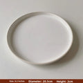 Nordic Style Ceramic Plate Pure Color Brown White Underglaze Dining Utensils Simple And Elegant Ins Style Flat Dishware