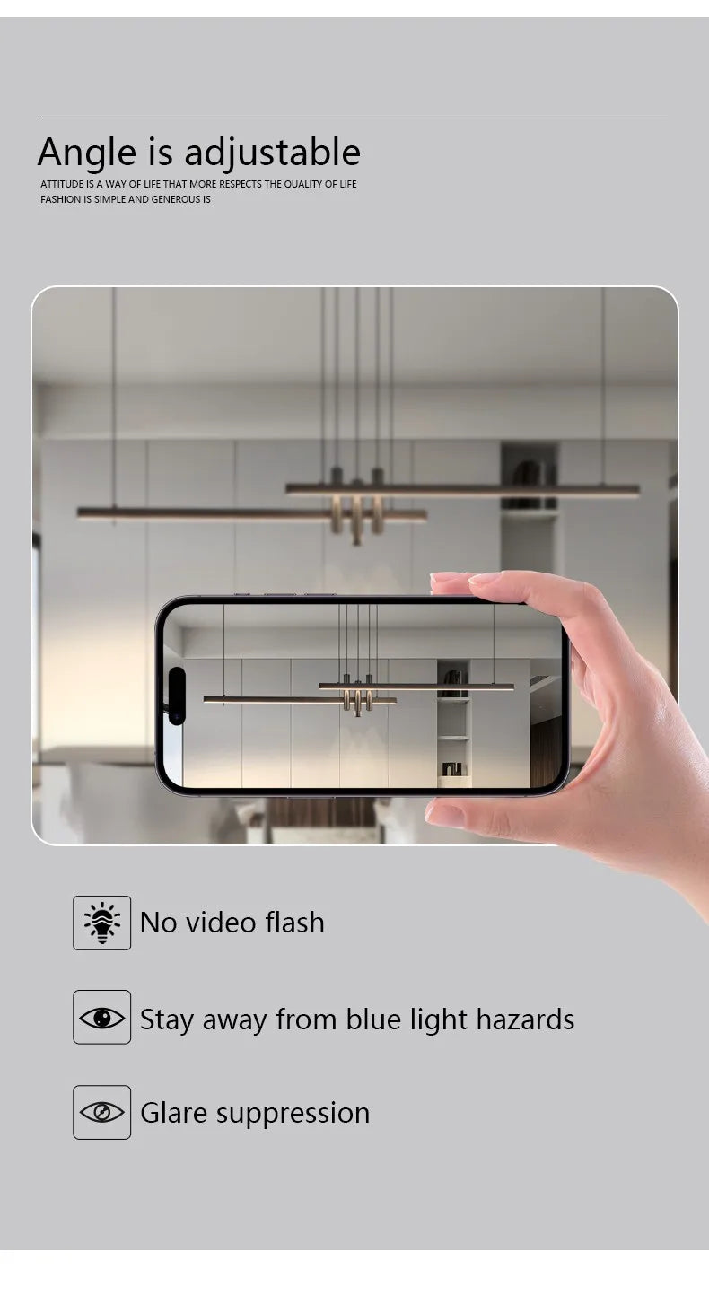 Modern light creative bar counter strip designer lamps LED Pendant Light  for Dining Table Kitchen Chandelier Memory Function