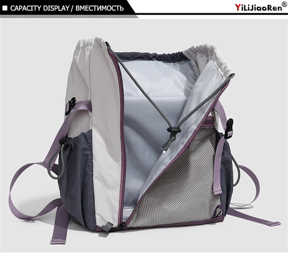 Fashion Commuter Backpack Female Waterproof Nylon Daypack Women Large Capacity School Bag for Girls Lightweight Travel Knapsack