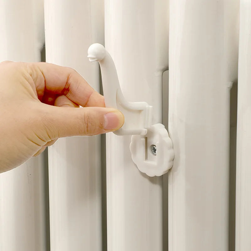 Radiator Clothes Hanger Drying Space Towel Rack for Radiator Hanging Clothes Holder Shelf Heat Resistant Bathroom Heated Hooks