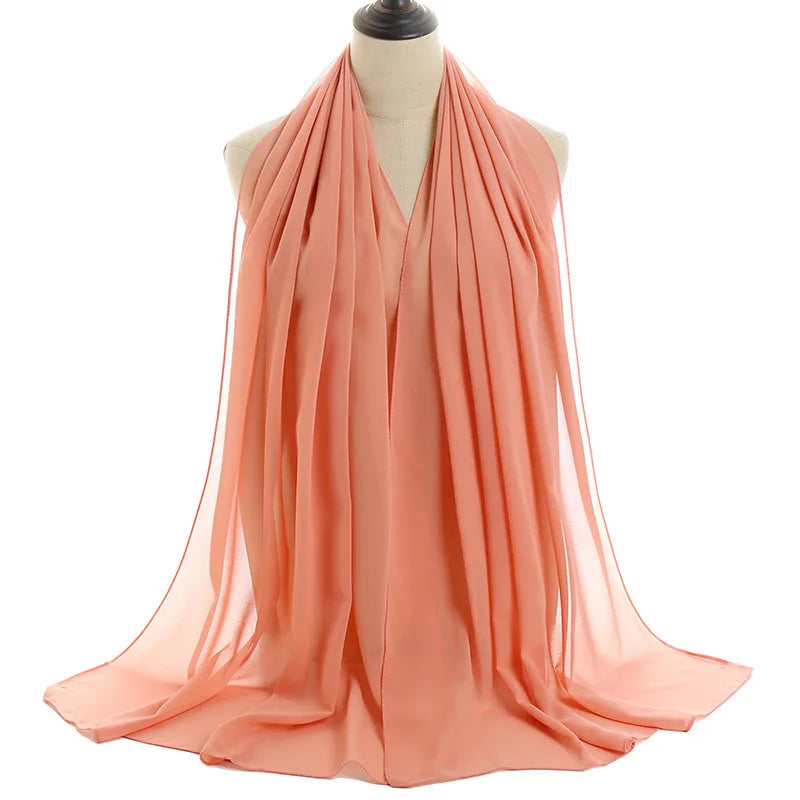 Ramadan Islamic Instant Bubble Chiffon Shawl Scarf Lady Head Wrap Women Hijabs Scarves Bufandas Muslim Veil Hijab Snood 180*70cm