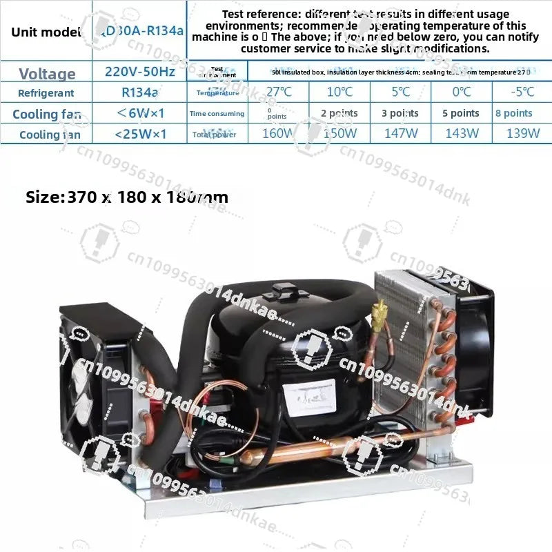 QD52A Small Air-cooled Unit 220VR134a Refrigeration Integrated Unit Can Be Turned on For Refrigeration and Temperature Control