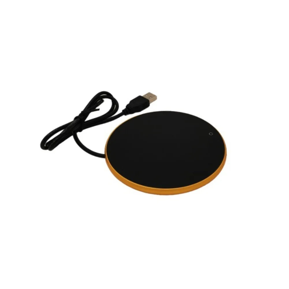 Portable USB Charging Electric Coffee Cup Heater Constant Temperature Round Cup Warmer Energy Saving Cup Heating Pad Winter