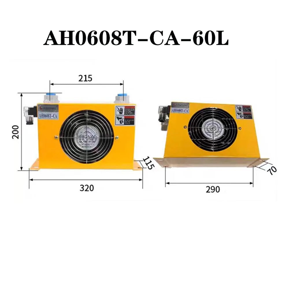 60L/min Hydraulic Air Cooler AH0608T Hot Selling Hardware Tools Air Cooled Oil Radiator Air Cooling Oil Cooler 380V 220V 24V 12V