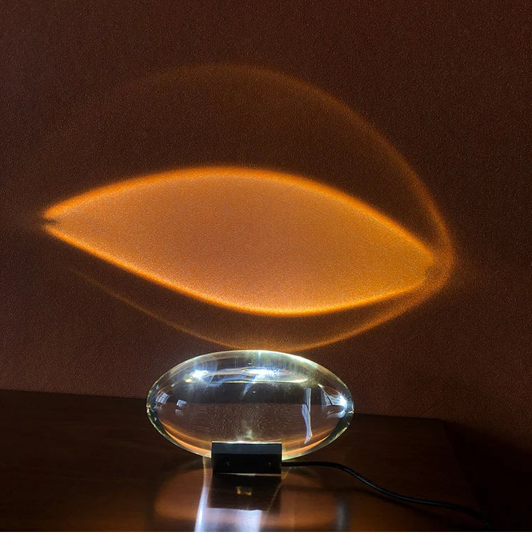 Italian Designer Table Lamp Led Crystal Eye Of The Sky Egg-shaped Lamps Living Bedroom Decor Light Night Projector Bedside Lamp