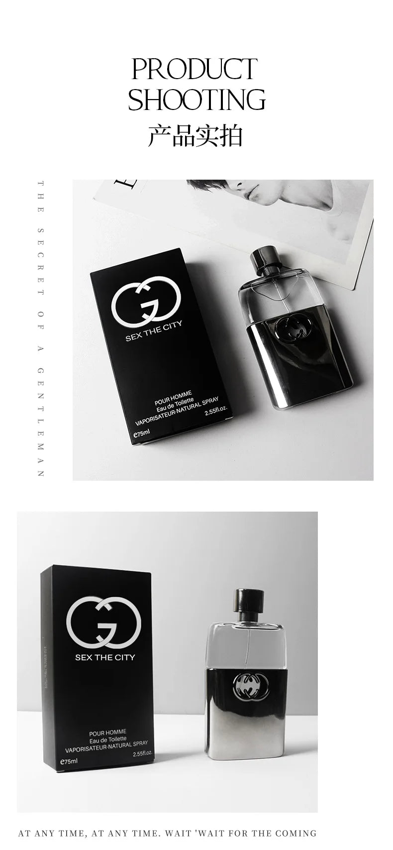 Guilty Black Men's Cologne Fresh Woody Sandalwood Fragrance Light Elegant Long Lasting Original Perfume Hombre For Men Daily Use