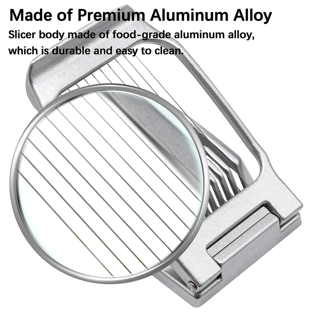 Multifunctional Egg Cutter Aluminium Alloy Egg Slicer Sectioner Cutter Mold Flower-Shape Luncheon Meat Cutter Kitchen Gadgets