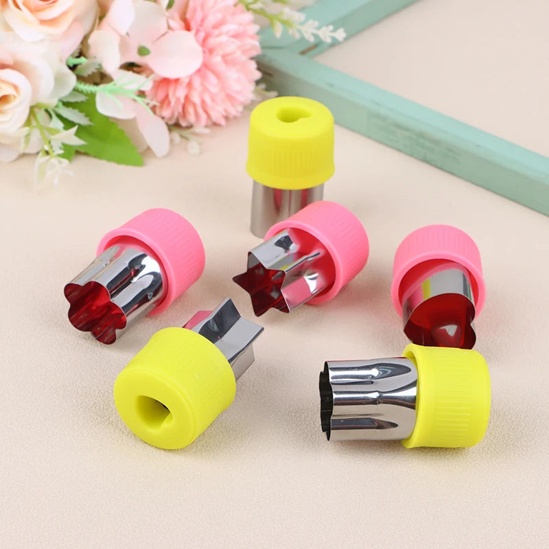 3PCS Star Heart Shape Vegetables Cutter Plastic Handle Portable Cook Tools Stainless Steel Fruit Cutting Die Kitchen Gadgets