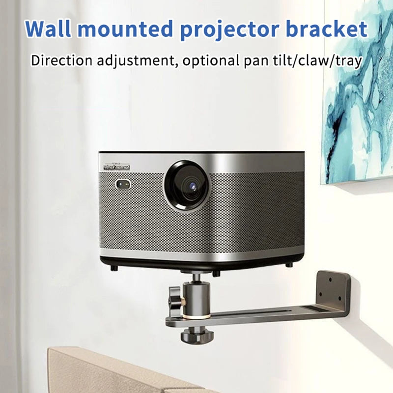 Universal Portable 360° Rotatable Wall Mount Beamer Holder Projector Bracket 1/4 Screw For XGIMI JMGO Dangbei Projector Stand