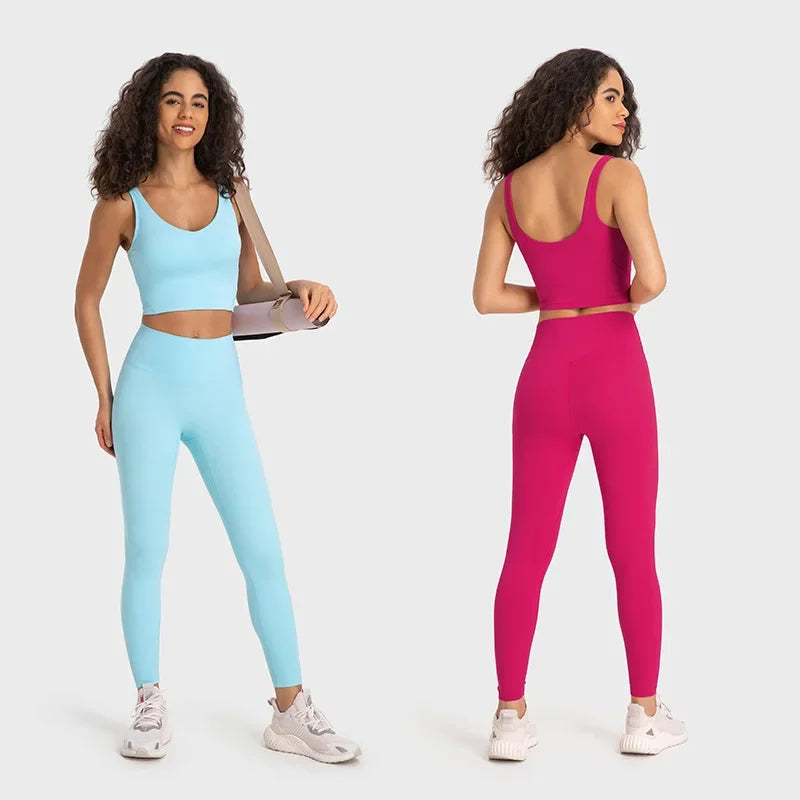 SHINBENE Women's V-neck Slimming Fitness Long-sleeve Padded Short-sleeve Sports Bra Yoga Bra Classic Athletic Tank Top
