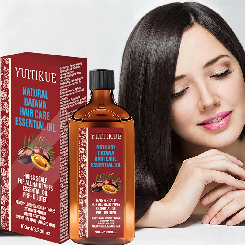 YUITIKUE Natural Batana Hair Essential Oil Scalp Care Anti Dandruff Strengthen Hair Repair Split Ends Dry Damaged Hair Anti-Friz