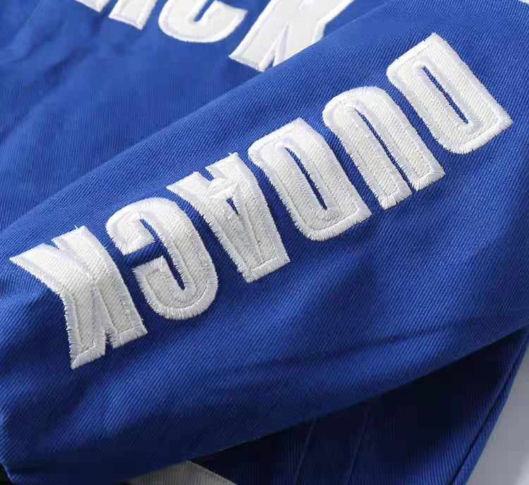 New street leisure sports motorcycle riding off-road heavy-duty jacket, trendy sports embroidery baseball uniform