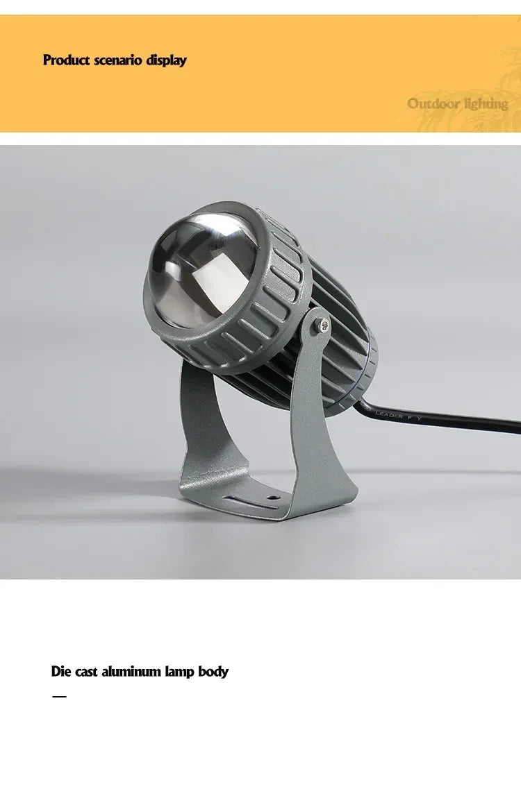 Outdoor LED Garden Wall Spotlights 20W RGB Landscape Lighting AC220V 110V 12V Red Green Blue IP65 Waterproof Single Beam Light