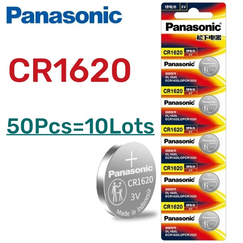 5-50pcs Original PANASONIC CR1620 CR 1620 3V Lithium Battery For Watch Calculator Clock Remote Control Toys Button Coins Cell
